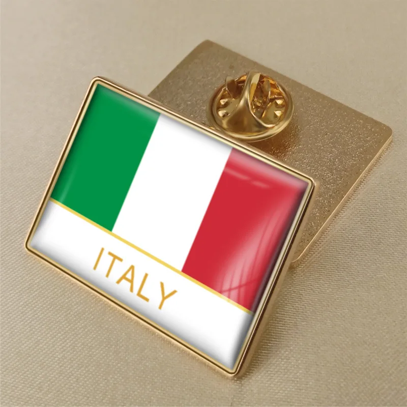 Broche de bandera de Italia, Pin esmaltado, bandera nacional, solapa, mochila, bolso, insignia, decoración de joyería