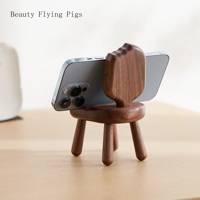 

Spade wood Ice cream rabbit Simulated chair phone holder living room office Desktop home furnishings Daily gift giving sculpture