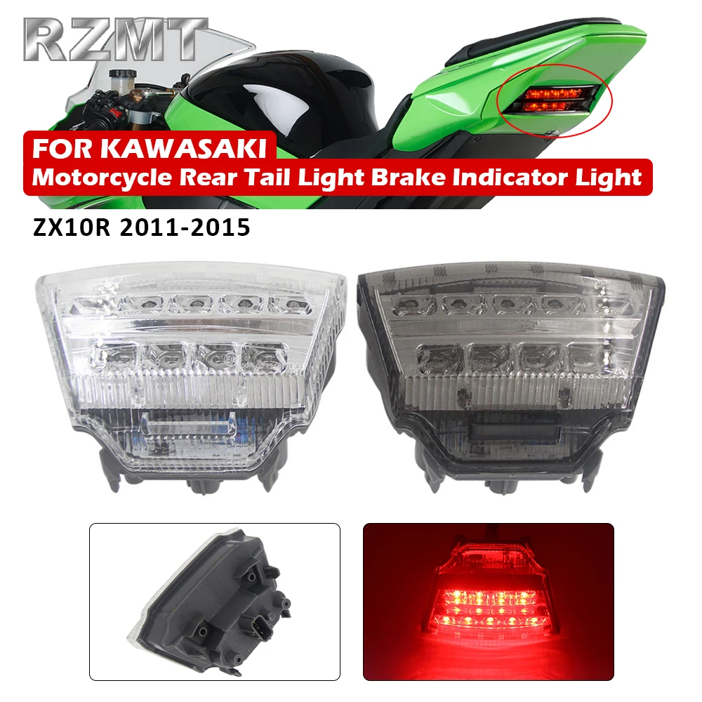 

For Kawasaki Ninja ZX10R ZX-10R ZX1000 2011 2012 2013 14 2015 Rear Tail Brake Turn Signals Integrated Led Light Motorcycle light