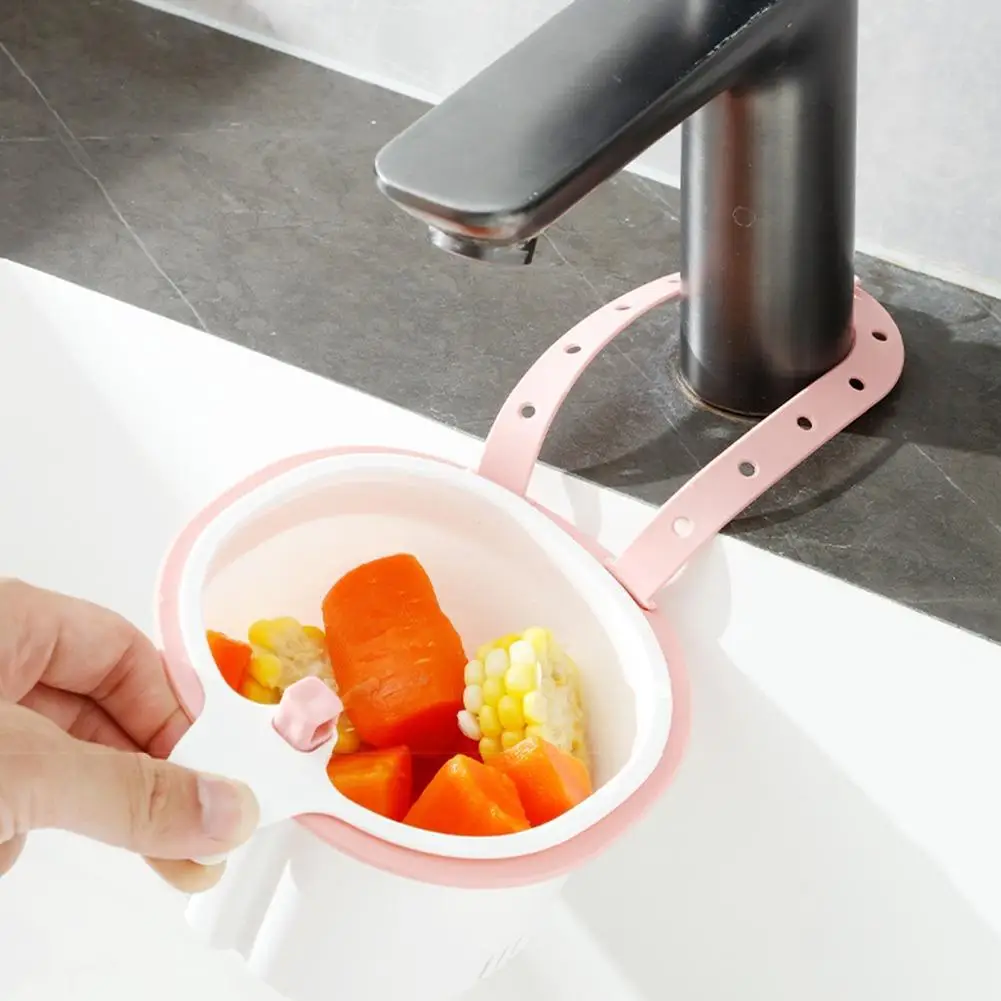 Hanging Sink Draining Basket Openable Bottom Cover Detachable Kitchen Garbage Filter Food Residue Filter Cleaning Water Basket ﻿