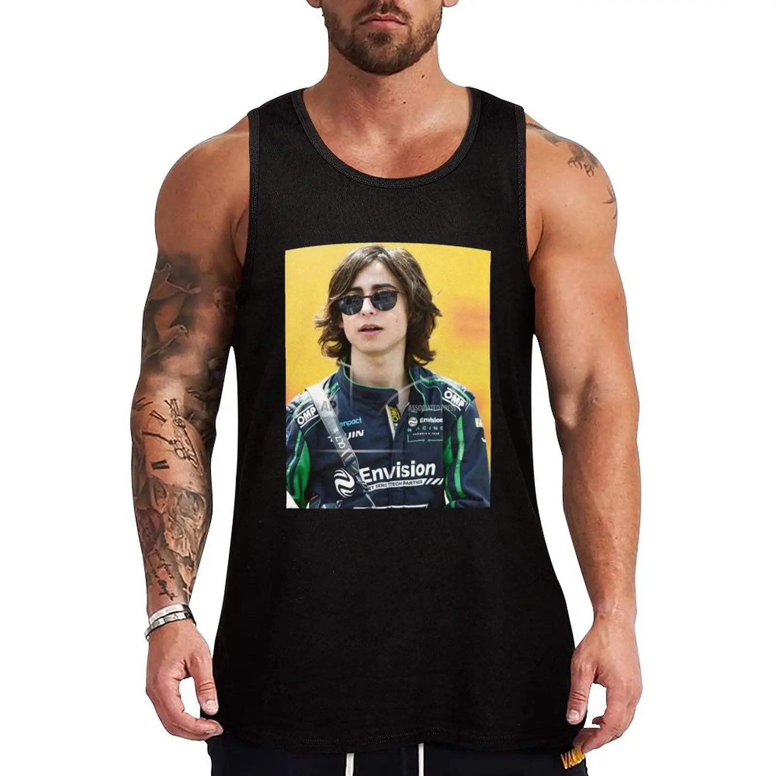 Aidan Gallagher Racing Tank Top basketball gym accessories men Men's clothing