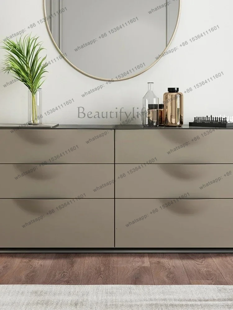 High Light Luxury Small Apartment Bedroom Storage Chest of Drawers Designer Living Room Decoration Storage Cabinet