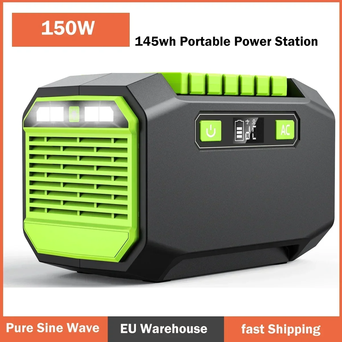 Przenośna stacja zasilania 145Wh 200W 220V/110V Generator Solarny Zewnętrzny Awaryjny Mobilny Power Bank 39000mAh na Kemping Zasilanie LED