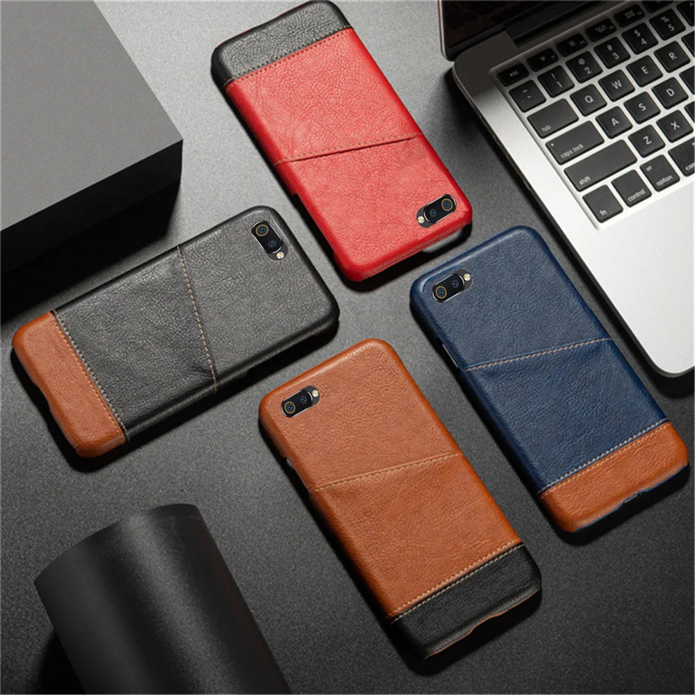 Slim Case Realme C2 A1k A1 K C3 Case Mixed Splice PU Leather Credit Card Cover for OPPO Realme C2 RMX1941 C 3 Coque Funda Capa