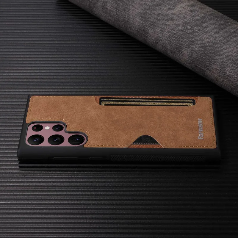 Retro Leather Phone Case for Samsung Galaxy S24 S23 S21 FE S22 Plus S25 Ultra A15 A35 A55 A54 A53 A34 A52 Wallet Card Holder Cov image 4
