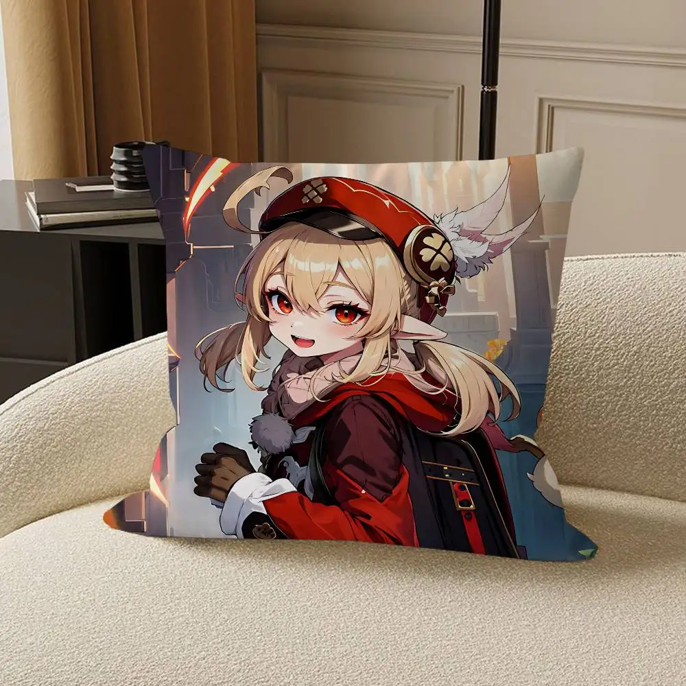 لعبة K-Klee صورة شخصية نص وسائد زخرفية منزلية هدايا منزلية مقاس 45 × 45 سم