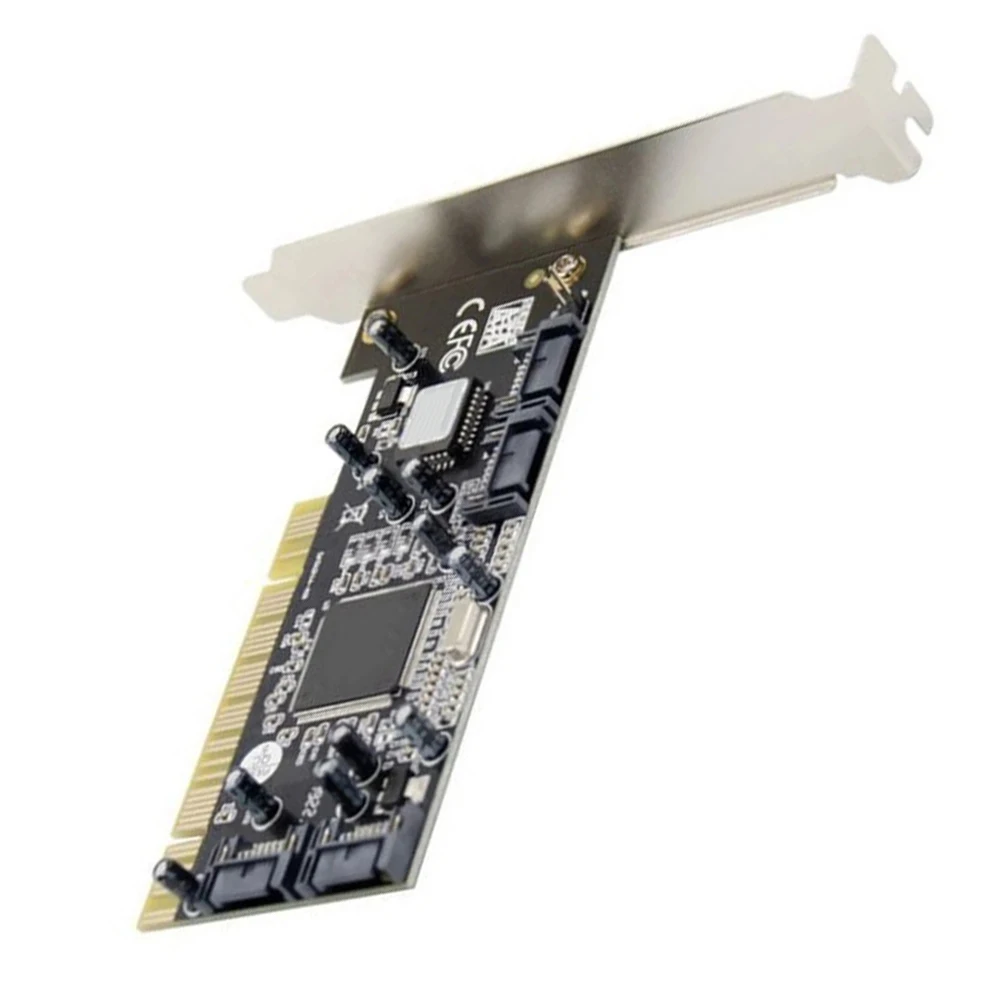 4-Port SATA PCI Expansion Card Silicon Image SiI3114 RAID 0/1/5/01/JBOD Support 1.5Gb/s Transfer Rate Storage Solution