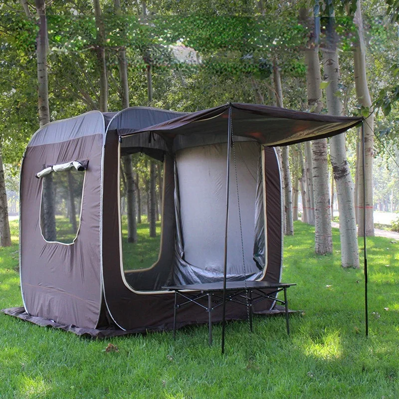 Imagem -03 - Traseira do Carro Automático Tenda Estendida Pop up Outdoor Camping Shelter Suv Praia Canopy Toldo de Pesca Pérgola Auto-condução 34 Pessoa