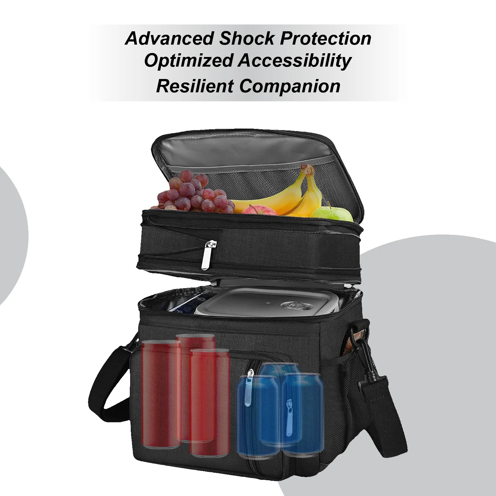 

Insulated Cooler Bag Insulated Bag Waterproof Pouch With Leak-Proof Liner Adjustable Strap Compartments Basket For Women Men