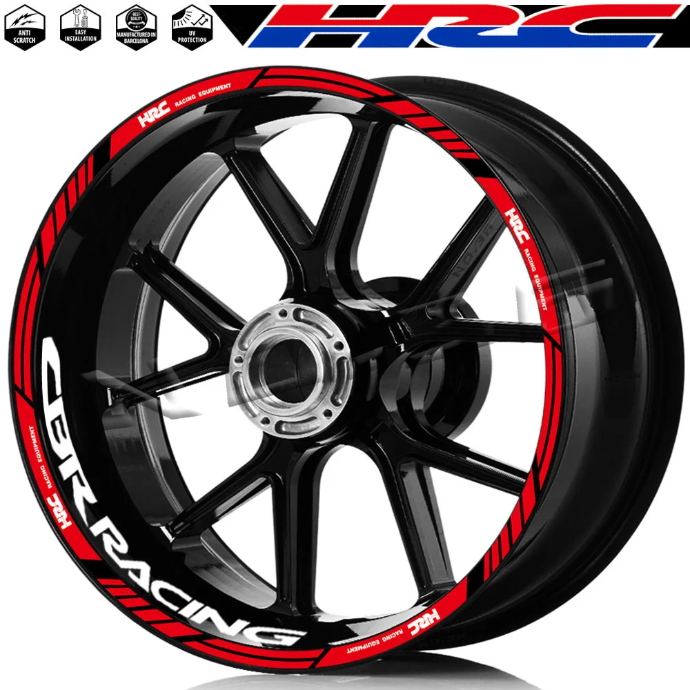 For CBR 1100 CBR1000RR 600RR 125 CBR650/500/300/250 R Motorcycle Wheel Rim Sticker Stripe Decal Tape Accessories