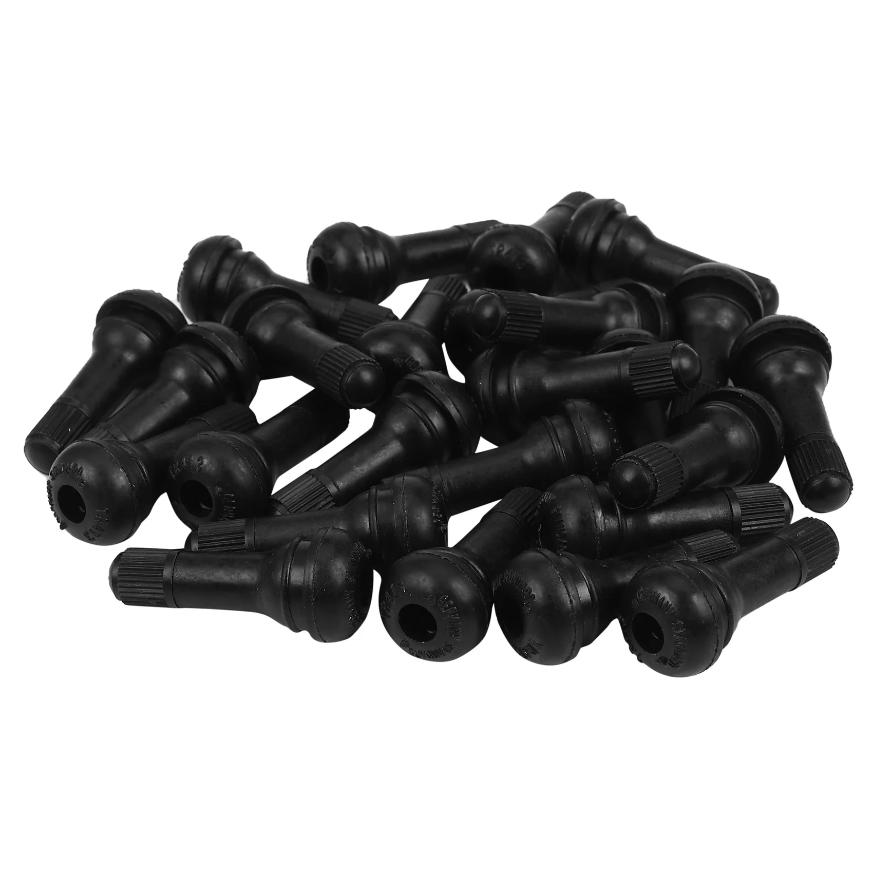 25Pcs TR 413 Short Rubber Car Tubeless Vacuum Snap-In Tire Valve Stems alloy