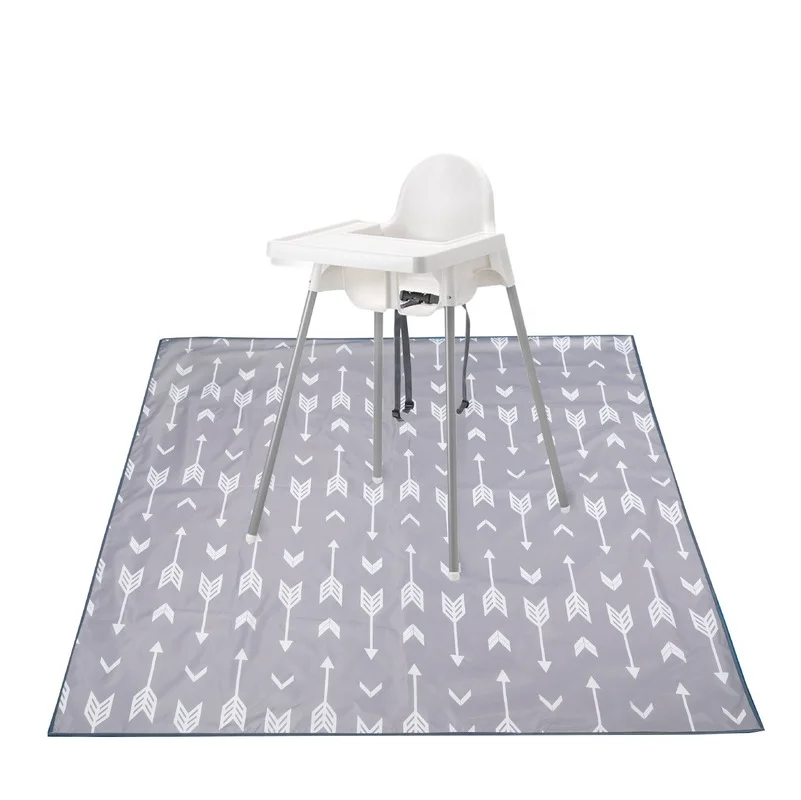 Tapis de sol anti-aldes pour chaise haute pour enfants, tapis de jeu, tapis de pique-nique, nappes anti-salissures, imperméables