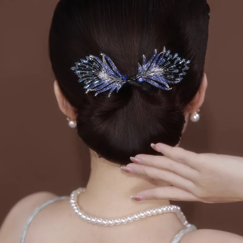Rhinestone Feather Twist Clip Hair Curler Ball Head Curler Hair Rod