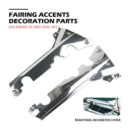 Rear Pedal Cover For Honda Goldwing GL1800 2001~2011 Motorcycle Chrome Fairing ABS Plastic Chrome Decoration Parts