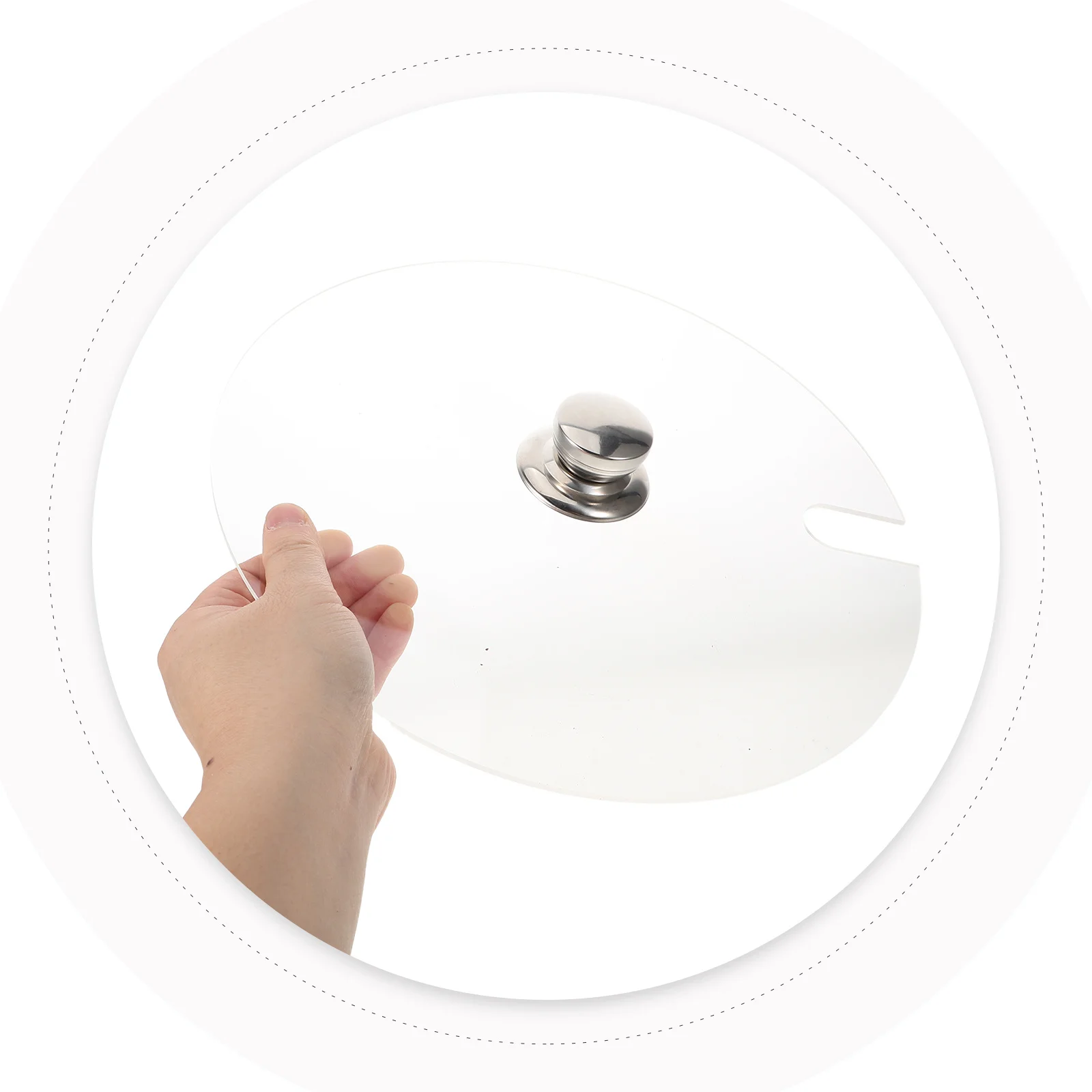 

Transparent Cover For Seasoning Pot Acrylic Spice Containers Lids Easy Clean Sealing Cookware Lid Replacement Mixing Bowl