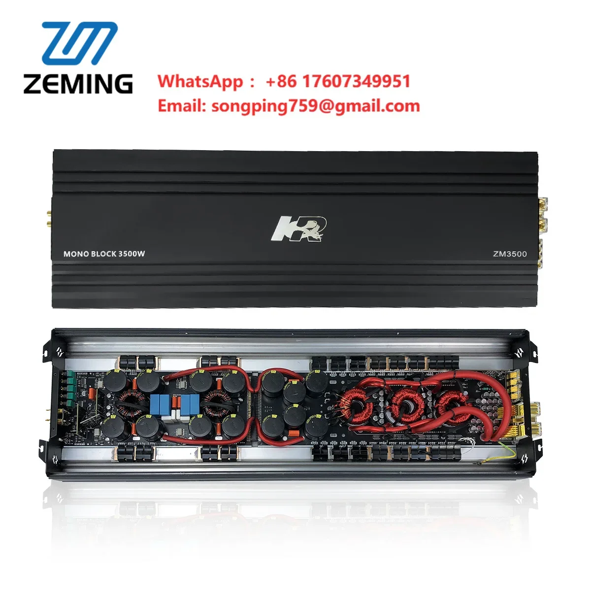 High Power 3500W Monoblock Class D Competition Grade Subwoofer Amplifier Car Audio Amp ZM-3500 Car Amplifier