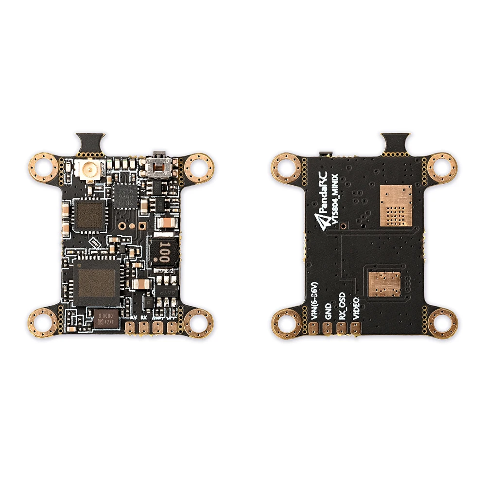 PandaRC MINI X 5.8G 400mW FPV VTX 40CH 6-36V IPEX 20x20mm 3g Transmissor de vídeo ultraleve para micro drones de 5 polegadas 7 polegadas 9 polegadas