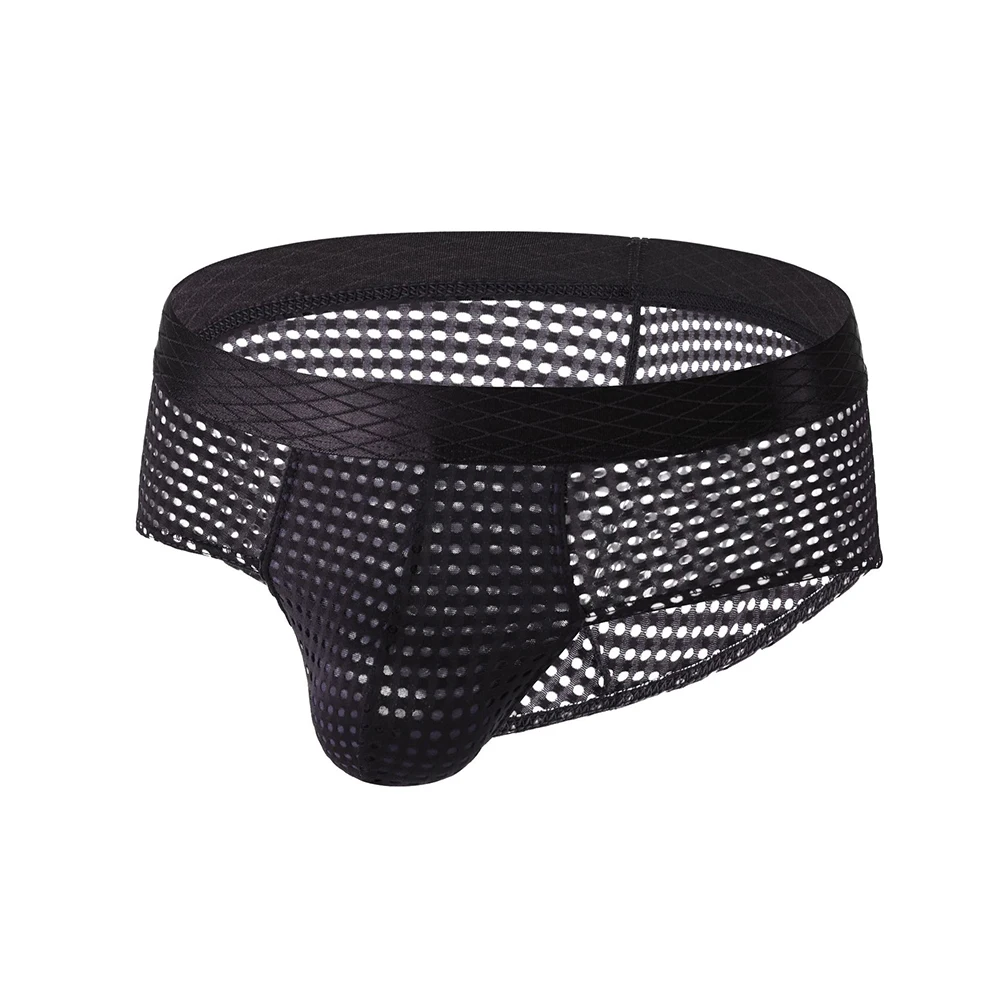 

Men Sexy Briefs Low Waist Pouch Panties Mesh Underwear Breathable Lingerie Soft Enhance Peni Pouch Panty Scrotum Bulge