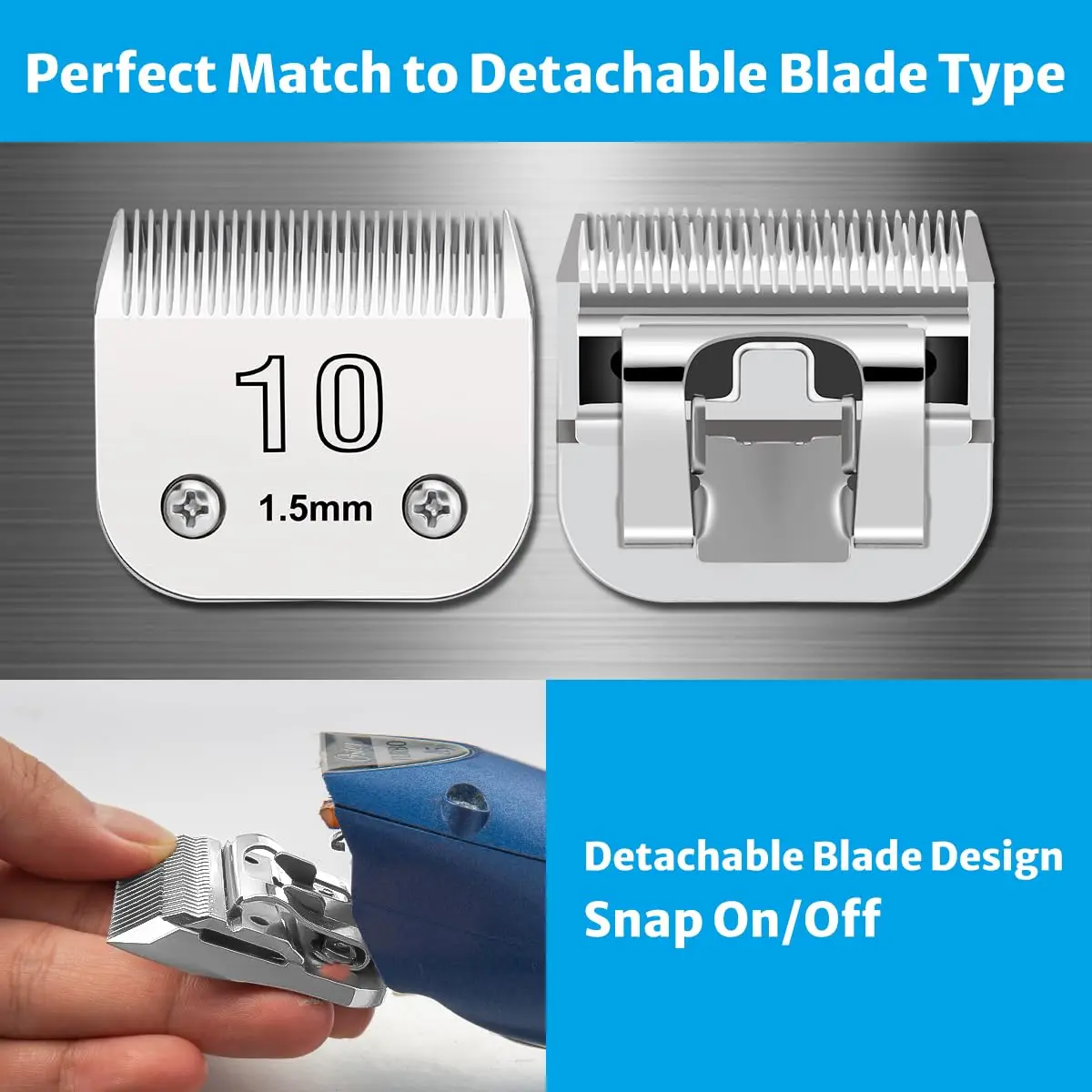4F,5F,7F 9#,10#,30#,40#, 50# Pet Dog Hair Trimmer Steel Blade For Most Andis，Oster A5 & 76 ，Wahl KM Animal Clippers