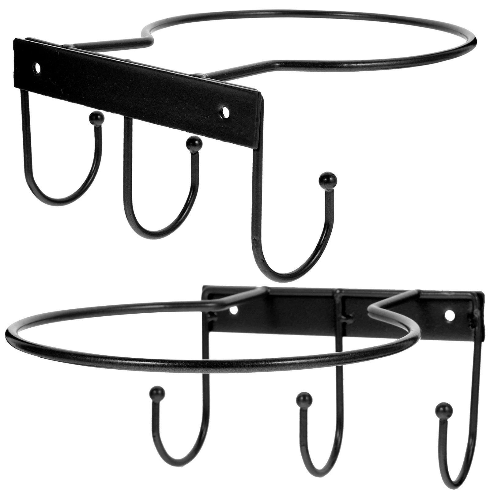 

2Pcs Metal Wall-Mounted Basketball Rack Multi-Function Balls Shelf Strong Football Rugby Holder for Clean Home Organization