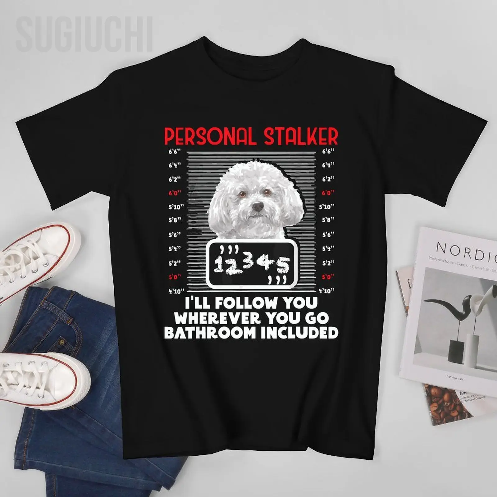 Unisex Men Personal Stalker Bichon Frise Dog Bichon Tenerife Tshirt Tees T Shirts Women Boys 100% Cotton T-Shirt
