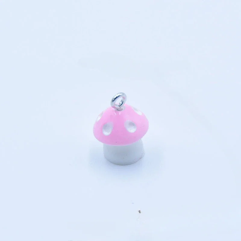 10Pcs 18*13mm Spotted Mushroom Charms Resin Ornament Pendants Earring Keychain Accessories for DIY Crafts Jewelry Make