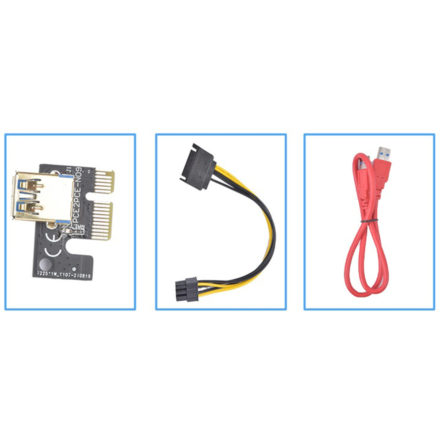 VER009S-PLUS PCI-E Riser Card, 1X a 16X, 8 Capacitores Sólidos