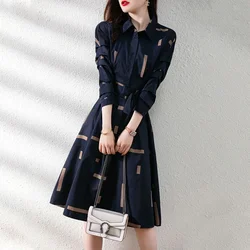 Female Dress New In Midi Women's Long Sleeve Dresses Spring Autumn On Sale Clearance Loose Korean Style Elegant and Beautiful G