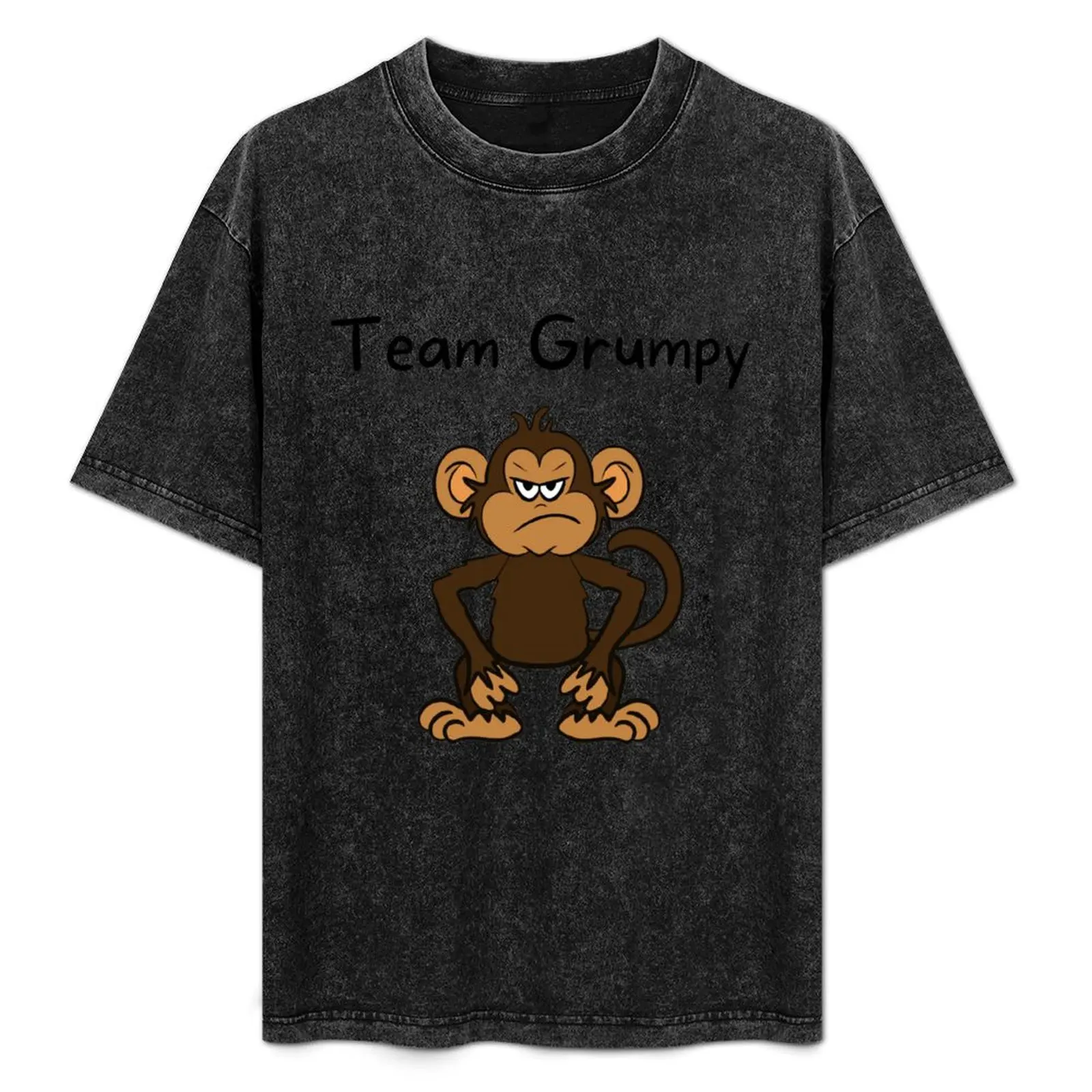 

Team Grumpy - Monkey Cartoon Drawing T-Shirt Soft Anti-Shrink Cotton Tee