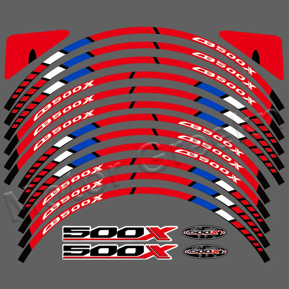 For CB500X cb500x Reflective Motorcycle Wheel Rim Sticker Decal Stripe Tape Accessories Waterproof 5