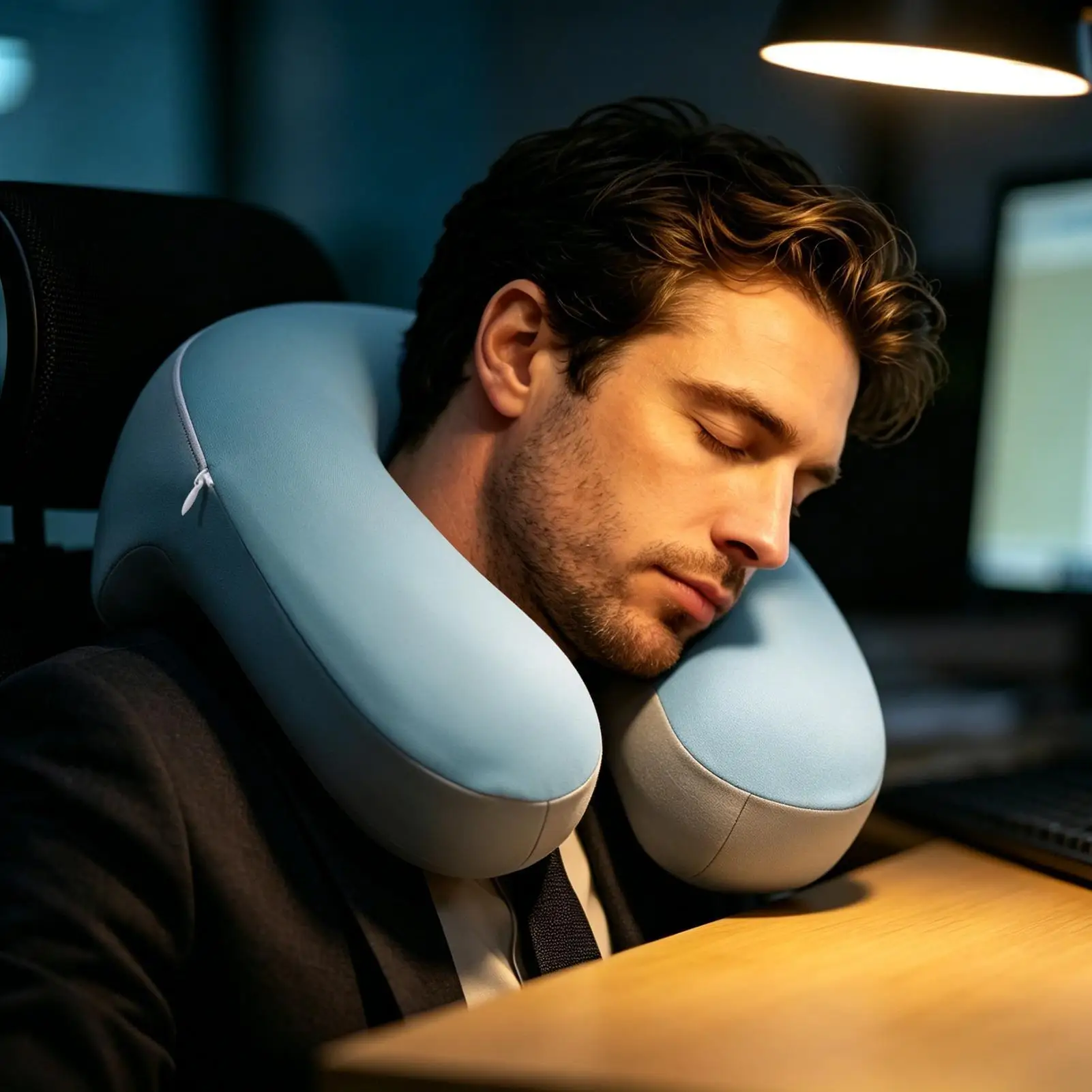 Neck Pillow Airplane Portable U Shape Memory Foam Removable Plane Neck Pillow For Travel Airplane Train Commuting Driving Office - view 5