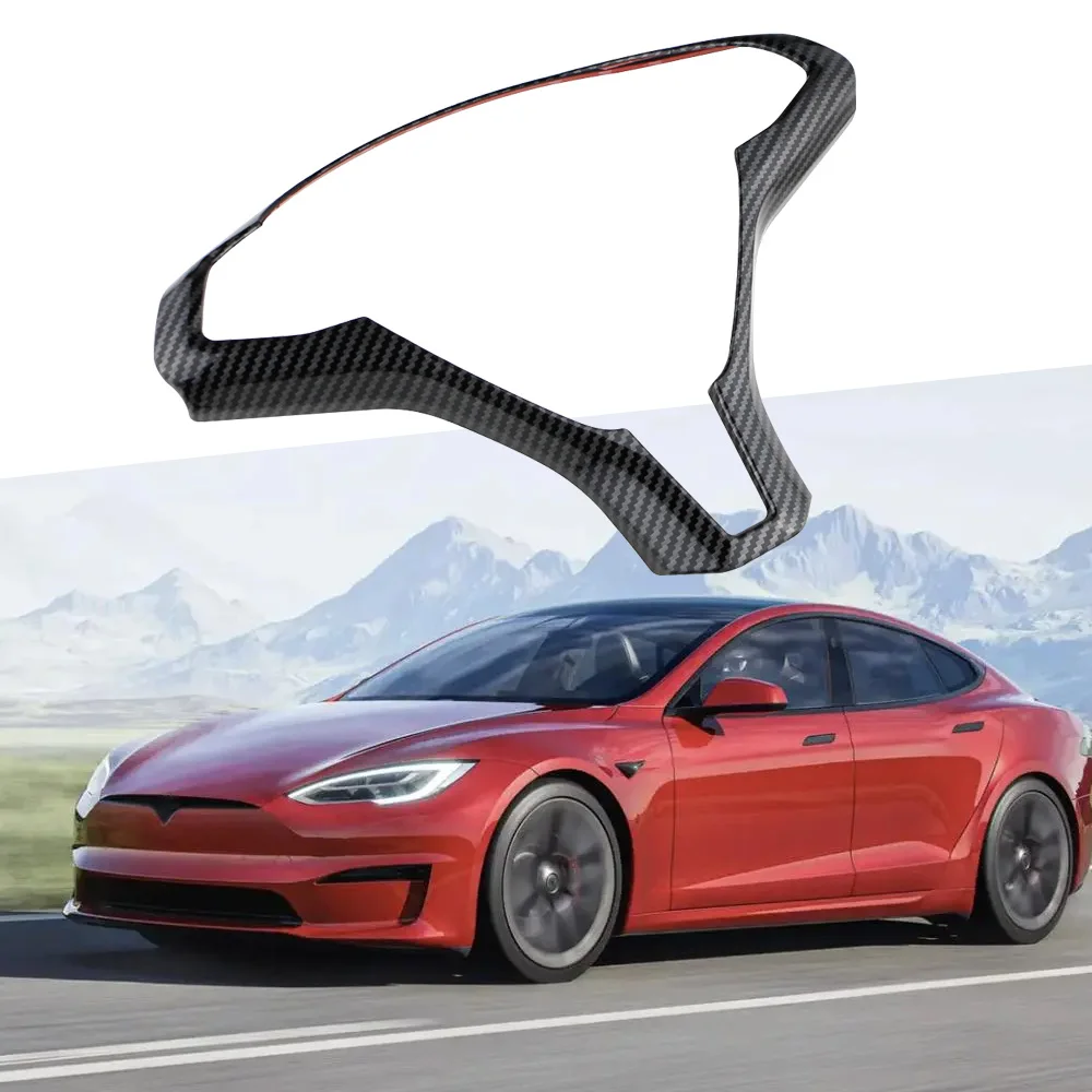 

Декоративная накладка на рамку рулевого колеса для Tesla Model S Model X 2016-2020, аксессуары для внутренней отделки руля