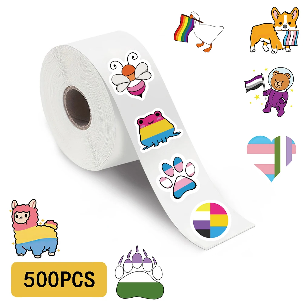 500 pezzi misti omosessualità rotolo adesivo nostalgia harajuku laptop caffè impermeabile cartone animato skateboard retrò vivente dormitorio