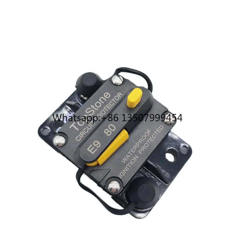 Marine Grade DC Breaker Topstone E92C 50A Manual Reset Surface Mount Waterproof 12-48V for Boat Caravan Winch