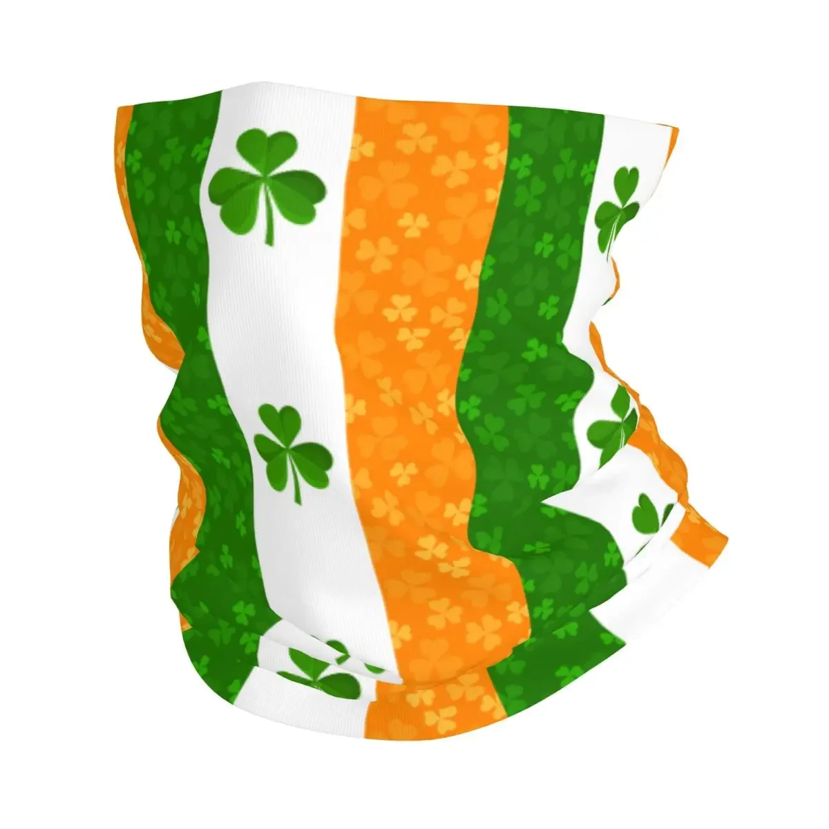 

Пользовательский ирландский флаг День Святого Патрика Бандана с листьями трилистника Зимняя теплая шея Ветрозащитный шарф для лица для пеших прогулок Гетры Повязка на голову