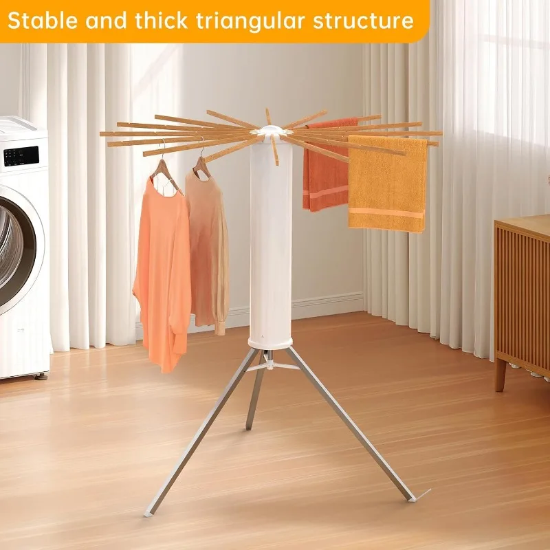 Tripod Clothes Drying Rack, Upgraded Octopus Clothes Drying Rack,Foldable Laundry Clothes Drying Rack,Space Saving