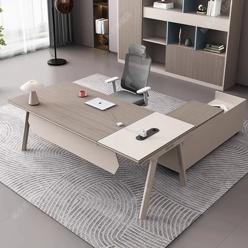 

Luxury President Office Desks Simple Designers Modern Executive Office Desks Computer Side Table Furniture مكاتب كمبيوتر FYOD