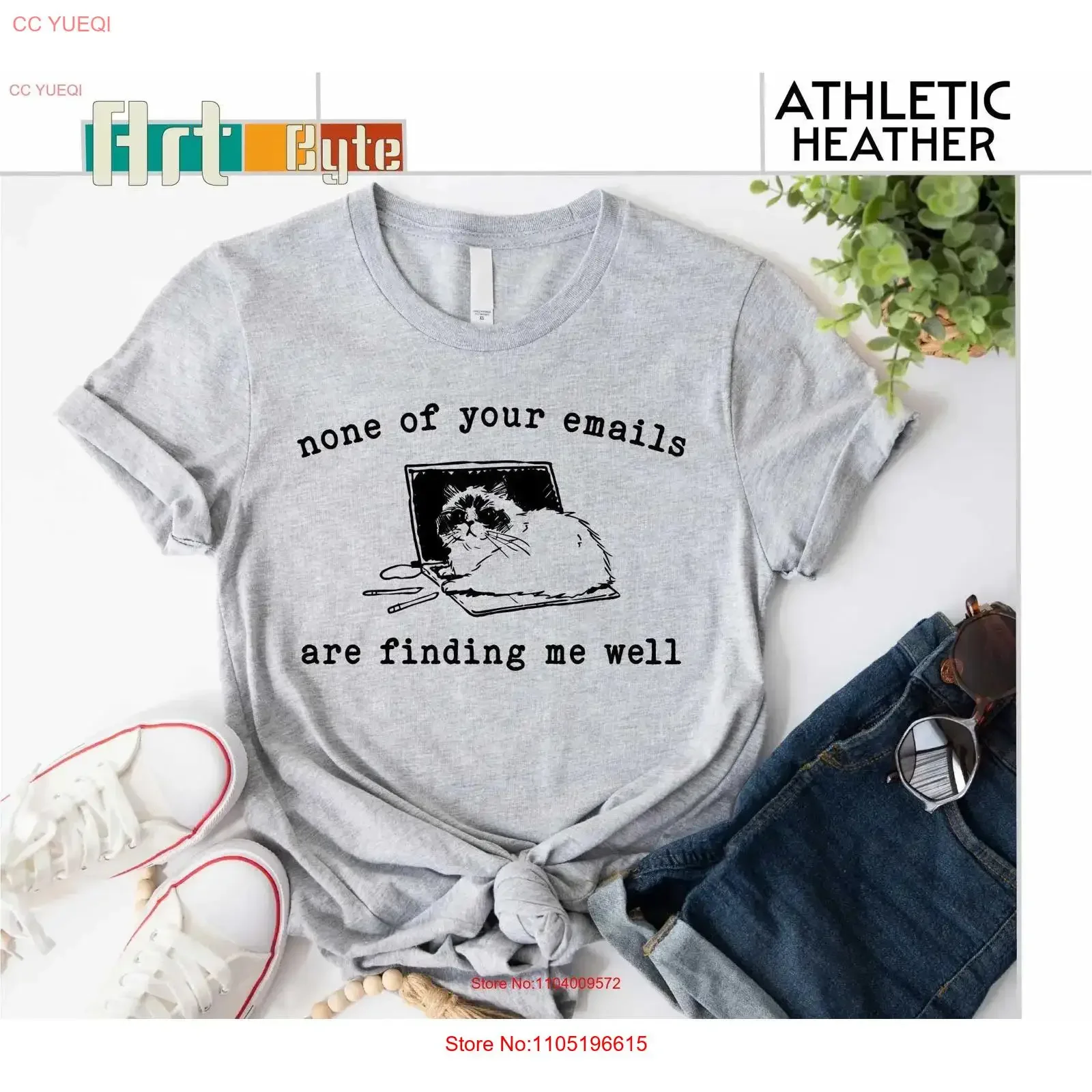None Of Your Emails Are Finding Me Well T Shirt Animal Lover Worker GifT CaT SweaT Sarcastic vintage Washed
