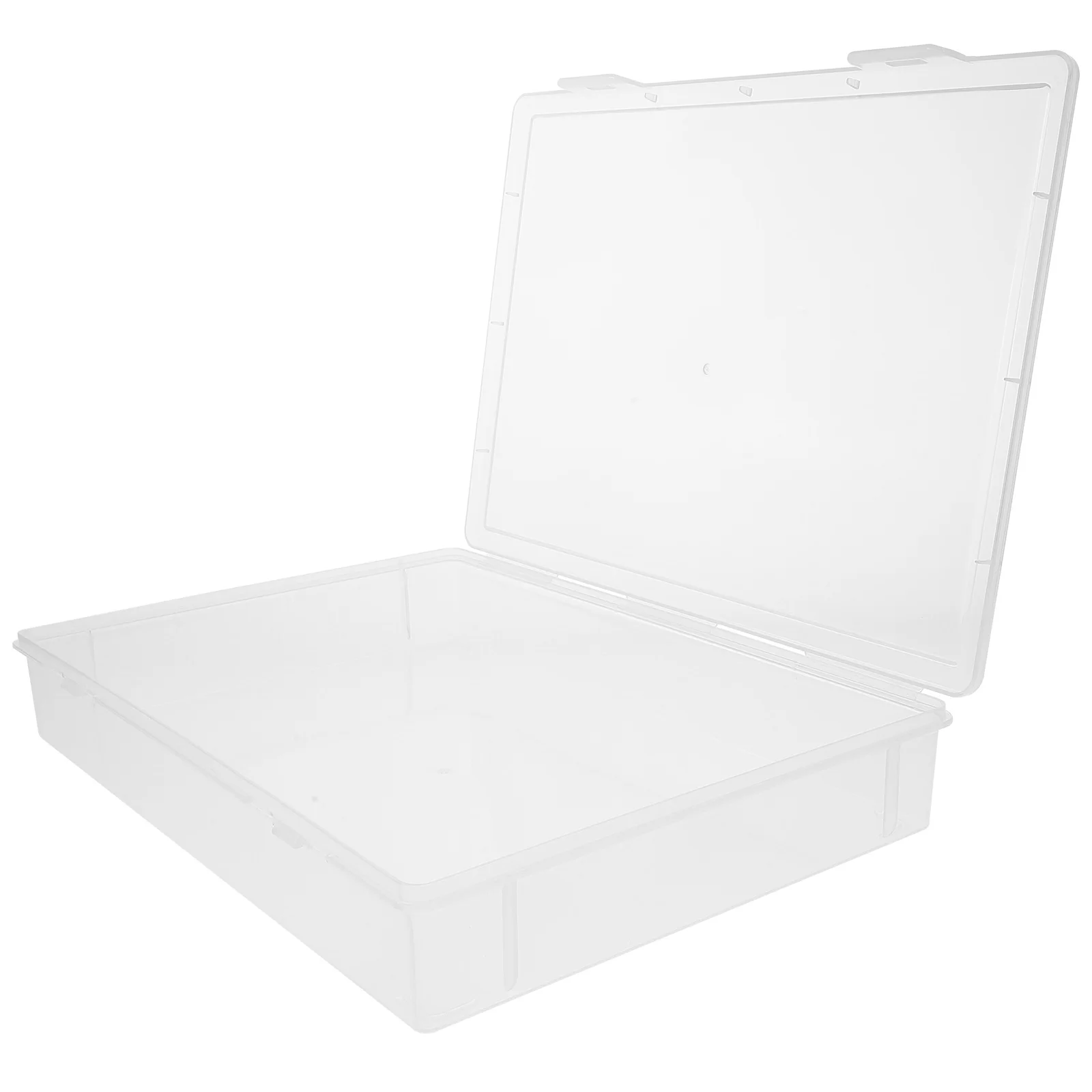 File Storage Box Clear Pp Material Stackable Document Case For Office Desktop Scrapbook Paper Storage Plastic File Box