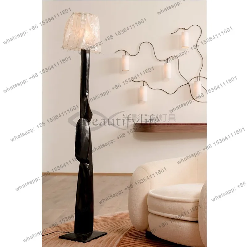 

New Minimalist Lighting Sculpture Bronze Cast Floor Lamp Standing Ornament
