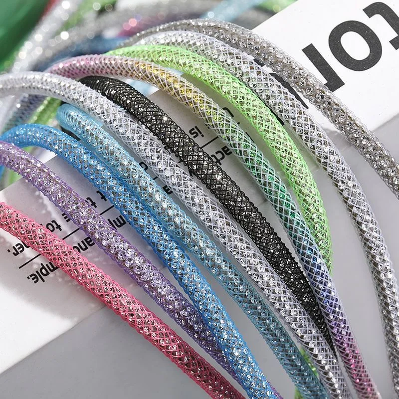 100cm Rhinestone Crystal Cord Mesh Cover Cord 4mm