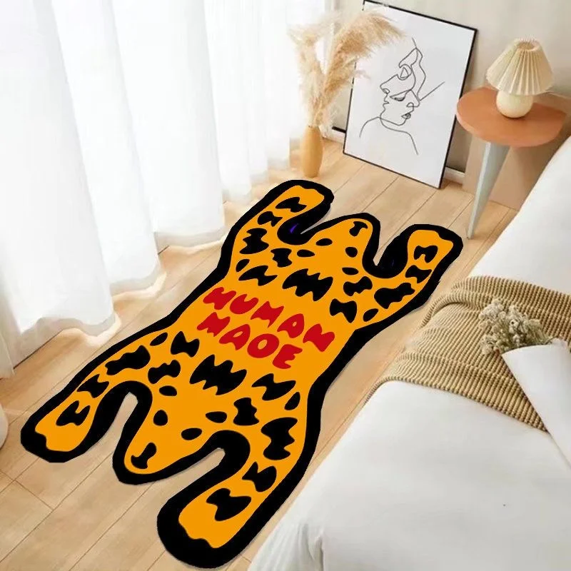 Human Made Rug Cartoon Tiger Lounge Rug Human Made Tiger Irregular Carpet Luxury Bedroom Bedside Carpet Living Room Home Decor