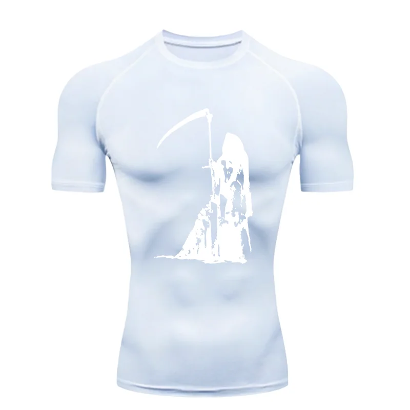 Grim Reaper 2026 Men's Sports T-shirt Training Compression Quick Dry Short Sleeve Rashgard Tops Jogging Running Workout T-Shirt