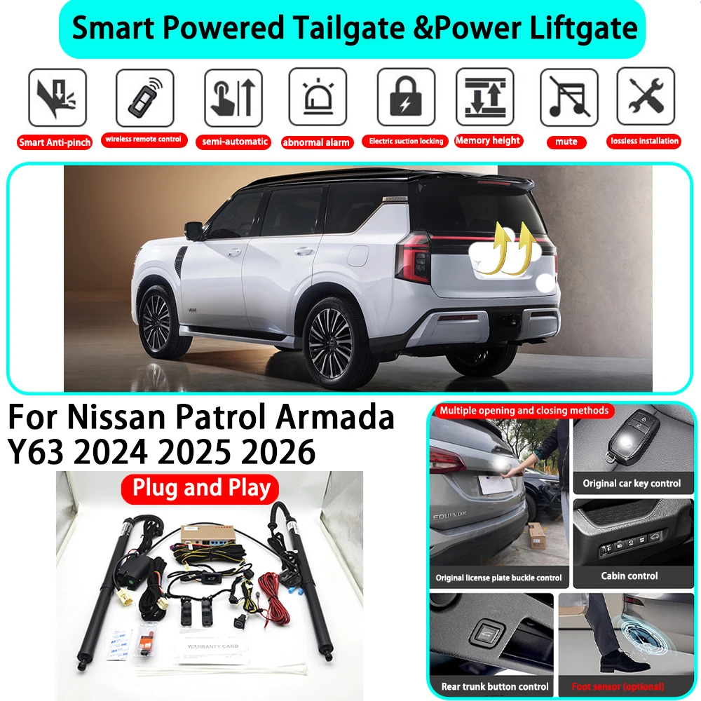 for Nissan Patrol Armada Y63 2024 2025 2026 OEM Smart Automatic Powered Tailgate Electric Power Tailgate Lift Kit Key Close