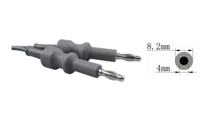 High-frequency Electrosurgical Unit Adapter Cable, 4.0mm to 3.0mm Silicone Cable, Medical Cable