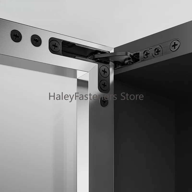 2 Pieces Hidden Cabinet Hinge 25KG Adjustable Soft Closing Concealed Hinge Door Hinges For Aluminum Frame Wooden Door