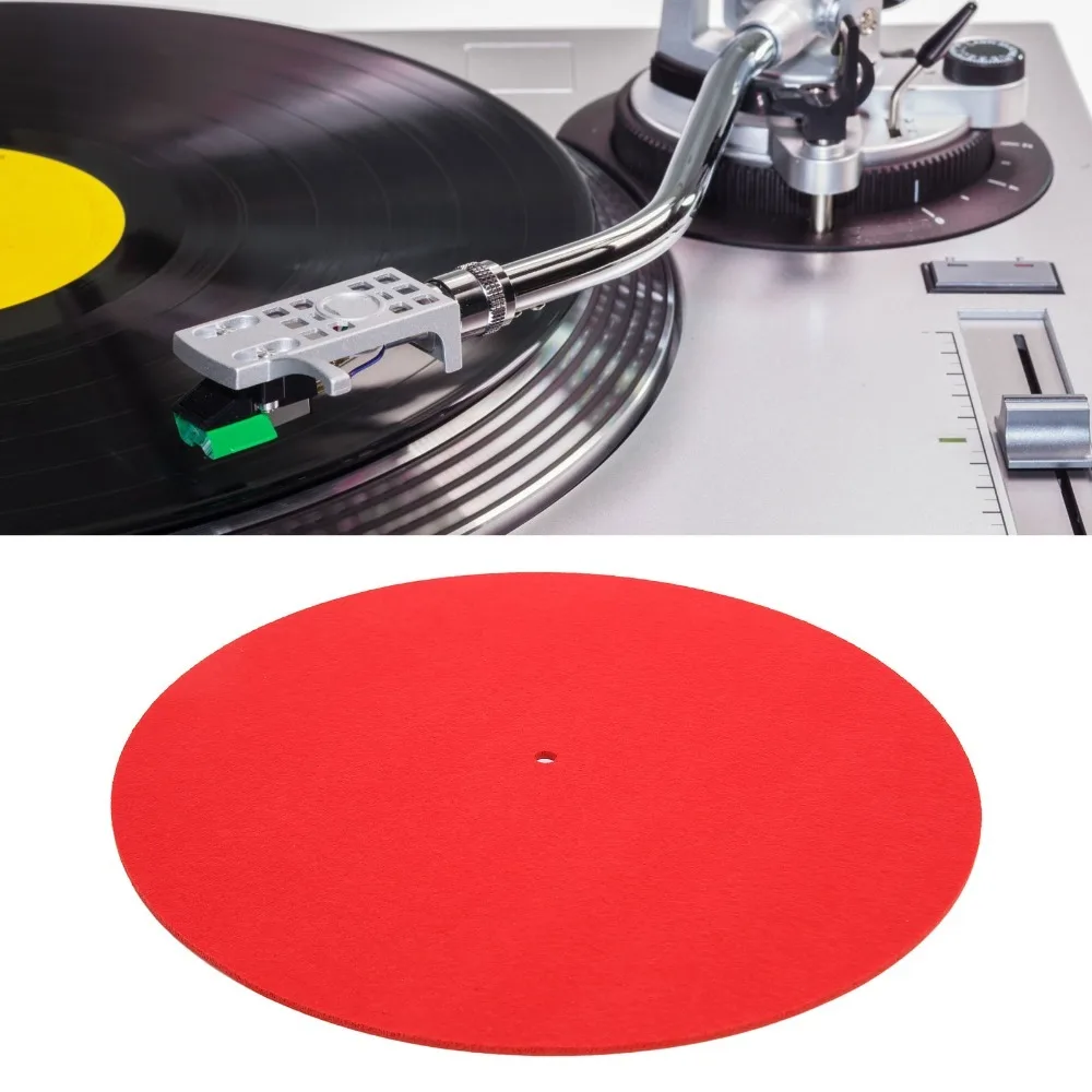 Reduce Vibration 12 Inch Vinyl Turntable Mat Felt 300*3mm Turntable Mat Soft Record Platter Pad Record Player