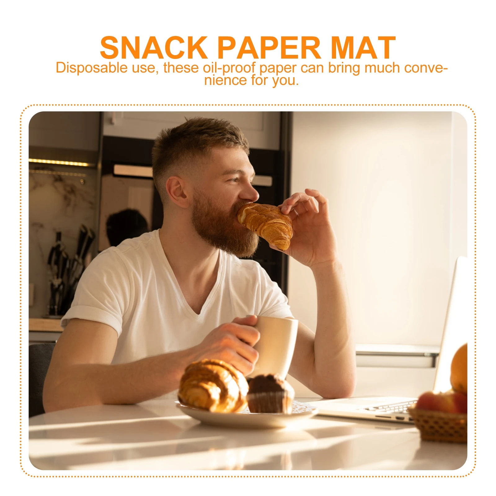 

400pcs Oil-Proof Paper Kitchen Baking Cushion Sheets Disposable Greaseproof Sandwich Fried Food Snack Shop Wrapping Lining For