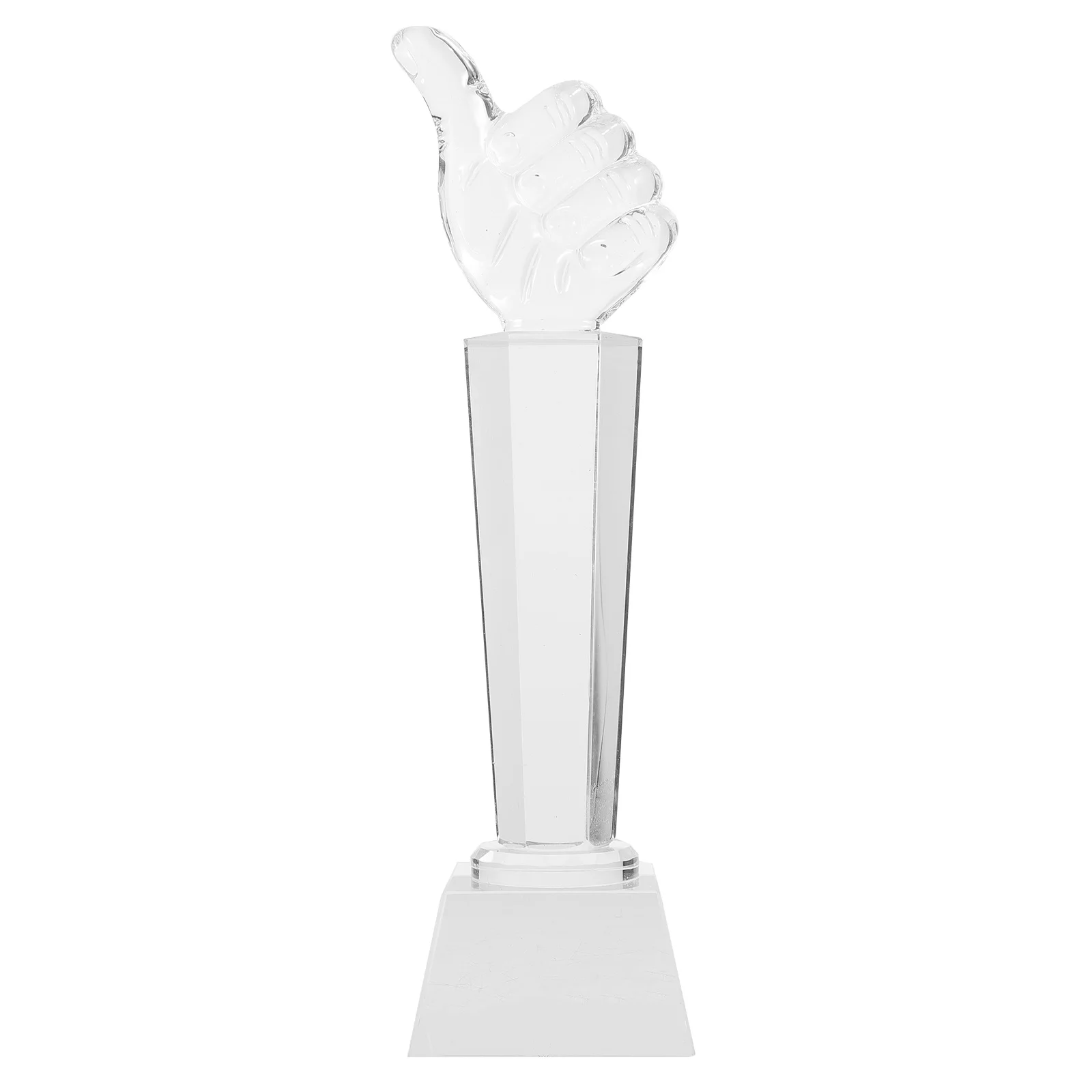 

Crystal Thumb Trophy White Lightweight Mini Award for Children Competitions Party Game Classroom Prizes Trophy