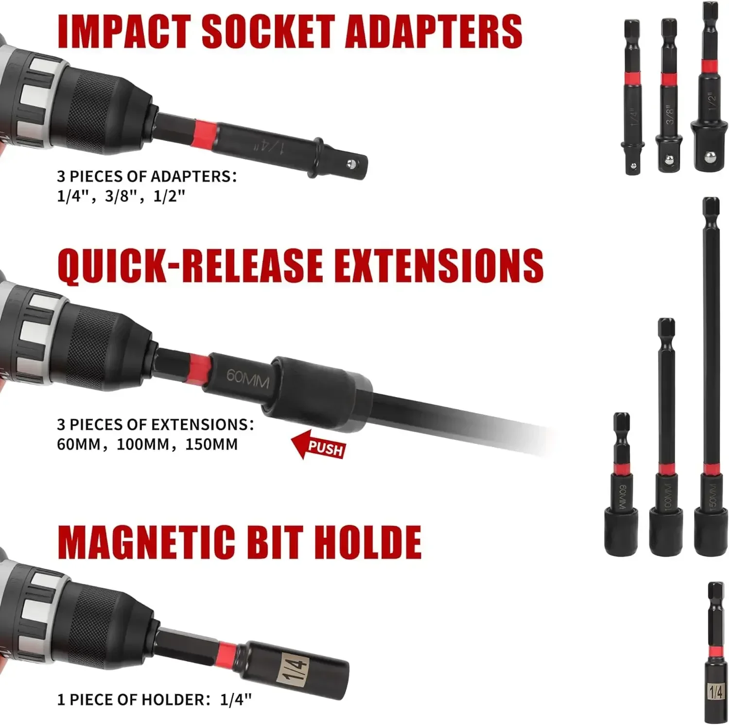 21PCS Nut Driver Set Magnetic, 1/4\